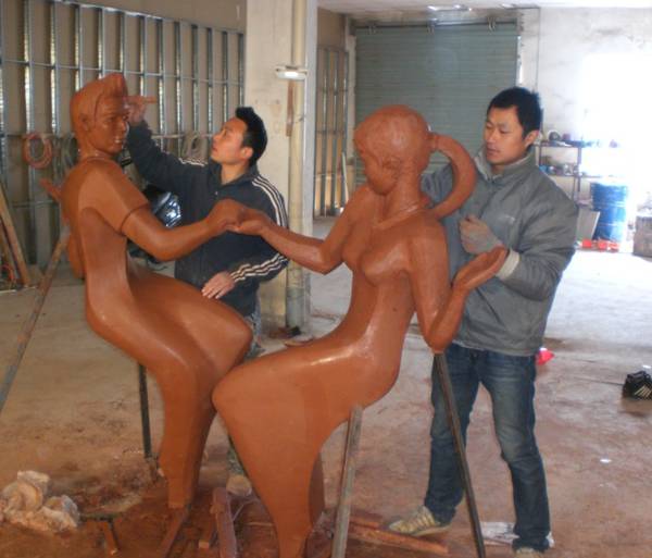 泥塑現(xiàn)場(chǎng)